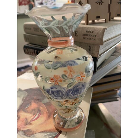 Vintage Tracy Porter Hand Painted Floral Rose Pastel Springtime Evelyn Vase - Picture 8 of 14